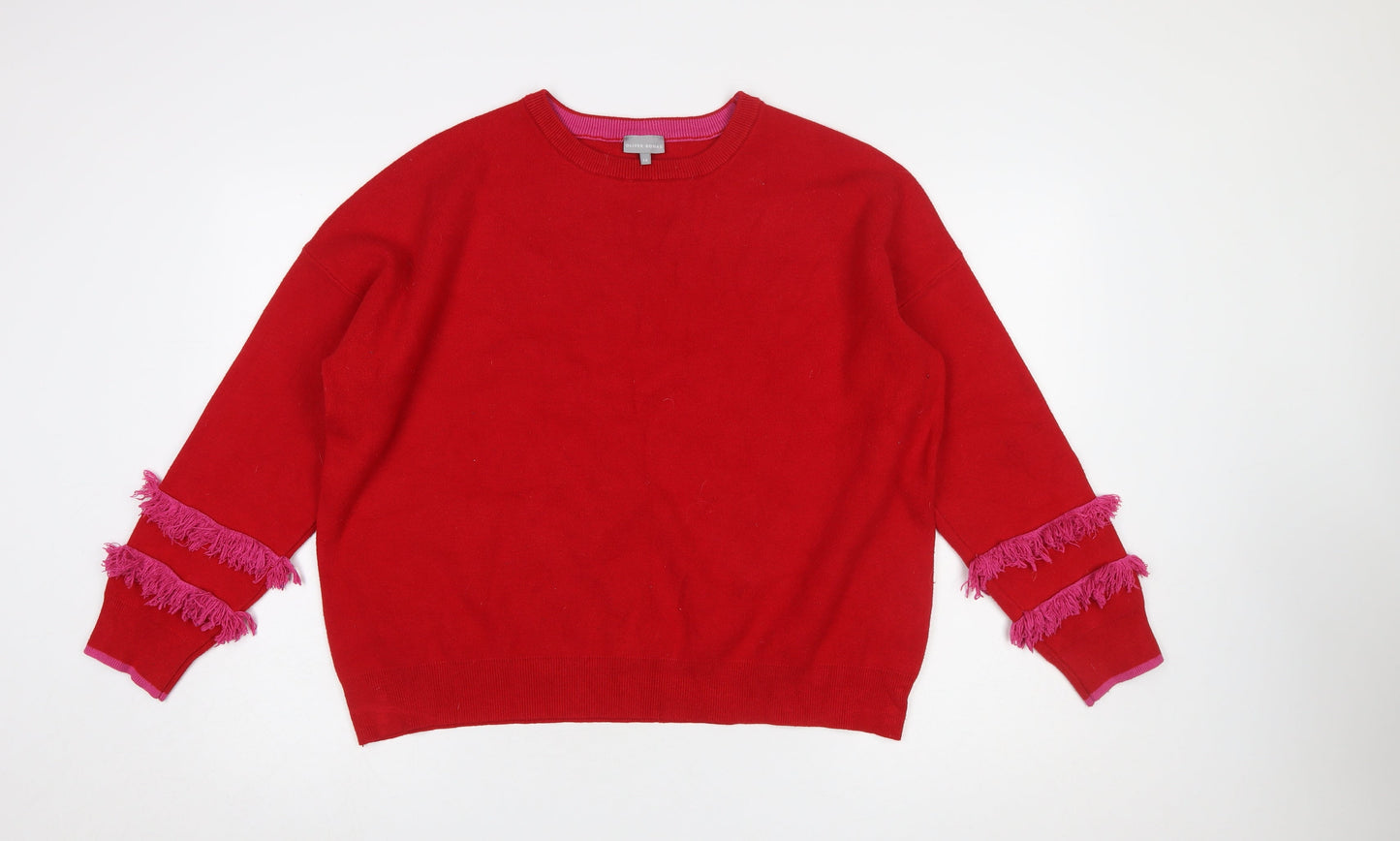 Womens UK Size 14 Oliver Bonas Red Pullover Jumper