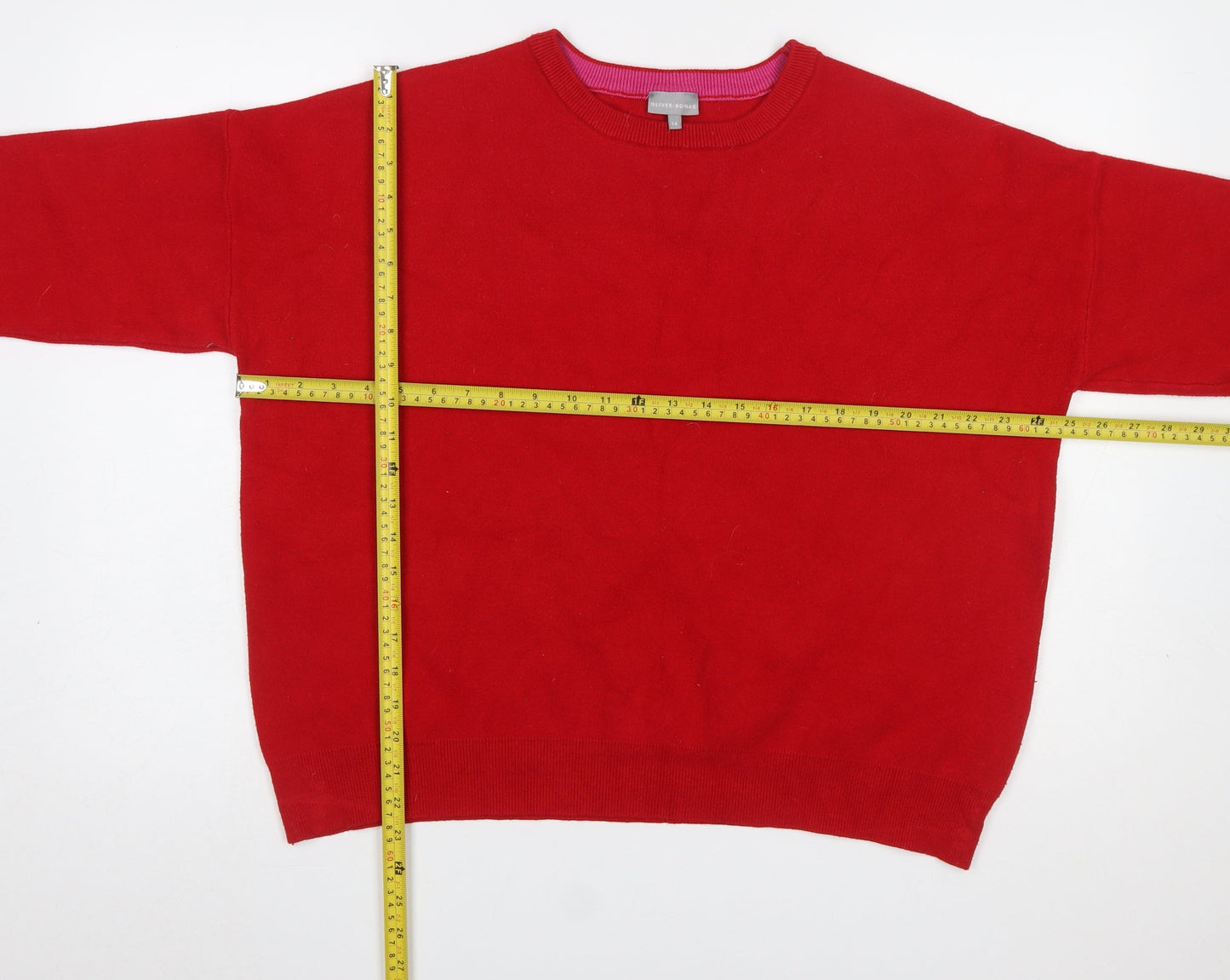 Womens UK Size 14 Oliver Bonas Red Pullover Jumper