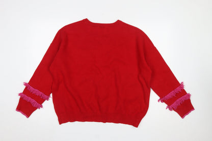 Womens UK Size 14 Oliver Bonas Red Pullover Jumper