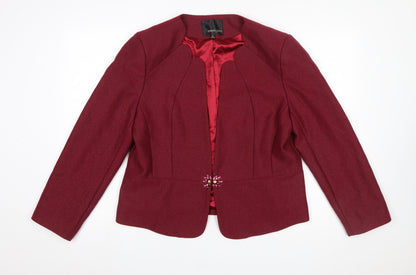 Woman Times Women's Red Long Sleeve Single-Breasted Blazer 4XL