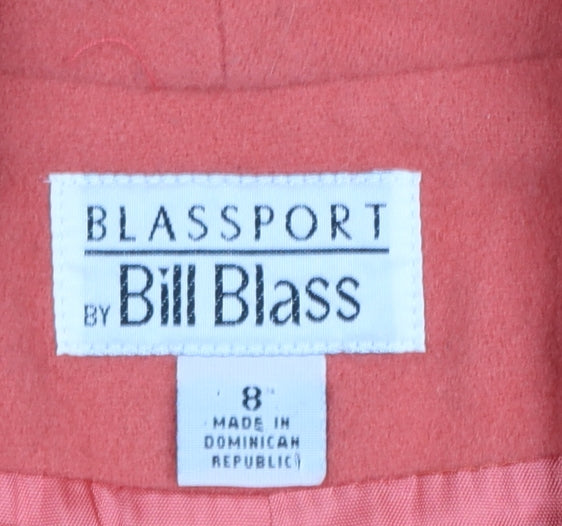 Bill Blass Women's Pink Wool Shawl Lapel Blazer Size 12