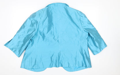 Womens UK Size 24 Gloria Estellés Plus Blue Suit Jacket
