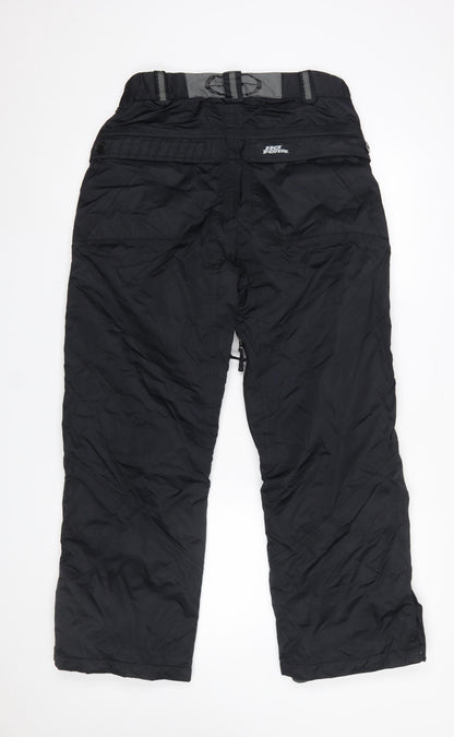 Mens UK Size S No Fear Regular Fit Snow Pants Black Trousers