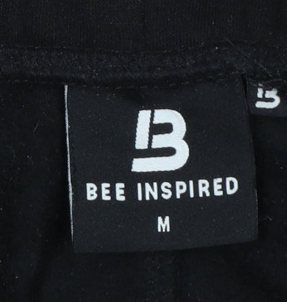 Bee Inspired Men's Black Slim Fit Jogger Trousers Size M