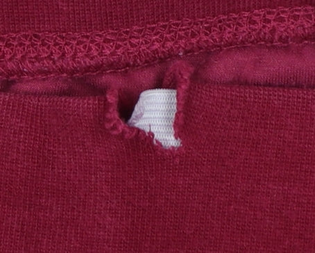 Juicy Couture Womens Red Velour Sweatpants L Elastic Waist Comfort Lounge Trousers