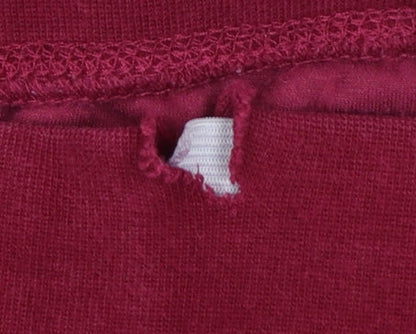 Juicy Couture Womens Red Velour Sweatpants L Elastic Waist Comfort Lounge Trousers