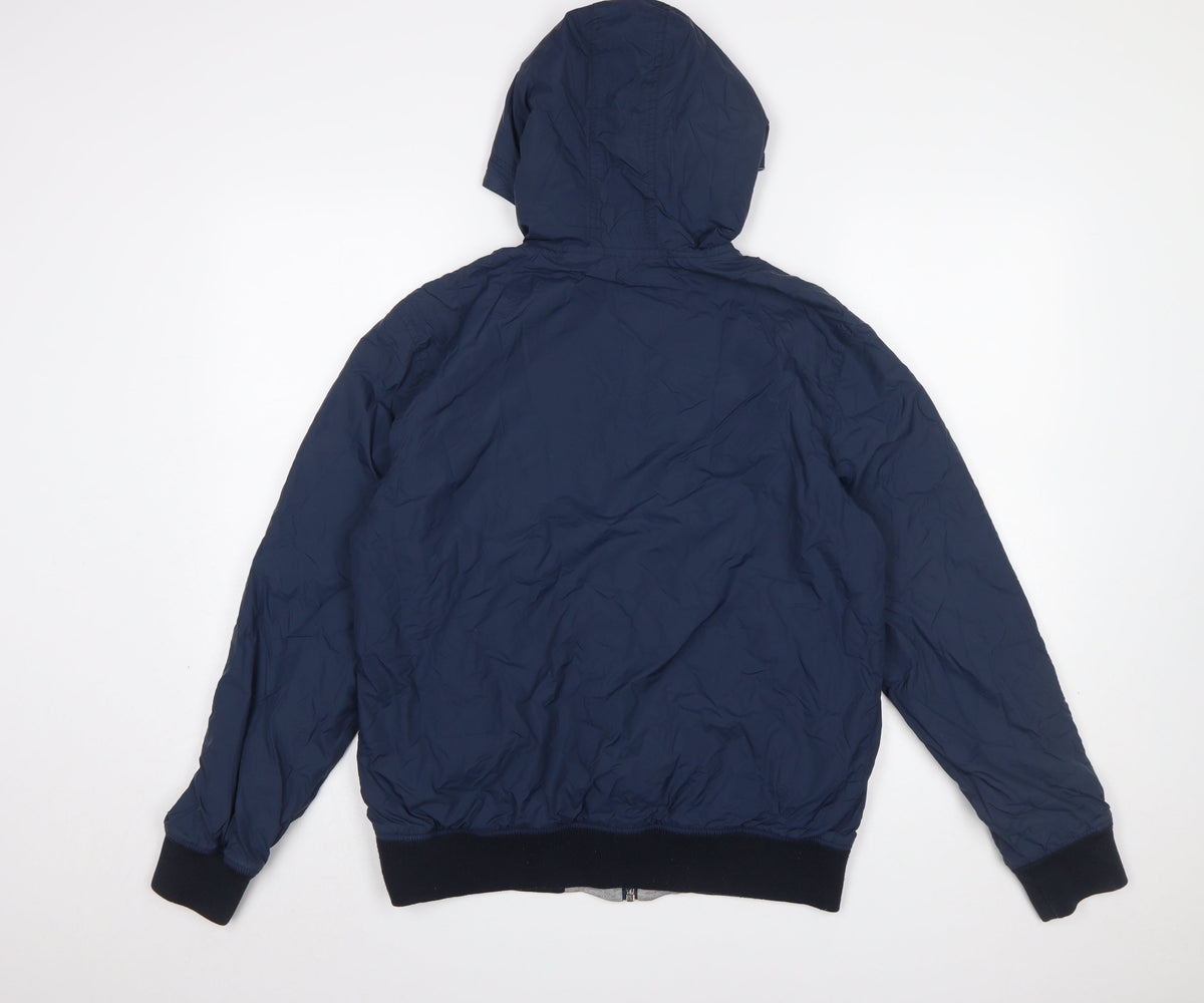 Mens UK Size L Springfield Blue Windbreaker Coat