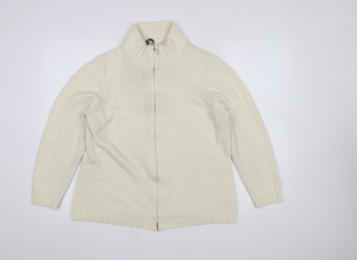 Womens UK Size L Windsmoor Ivory Full Zip Jumper