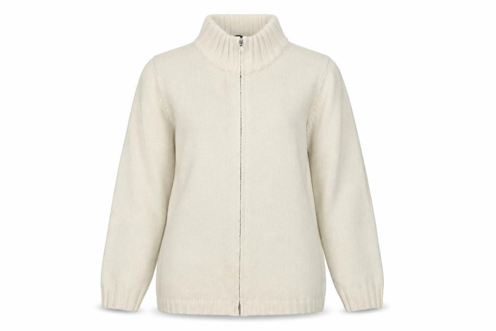 Womens UK Size L Windsmoor Ivory Full Zip Jumper