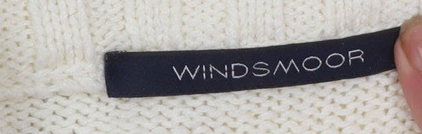 Womens UK Size L Windsmoor Ivory Full Zip Jumper