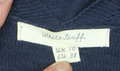 Womens UK Size 10 White Stuff Blue Cardigan Jumper