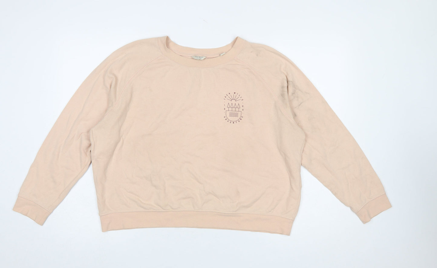 Womens UK Size 14 Jack Wills Beige Pullover Sweatshirt