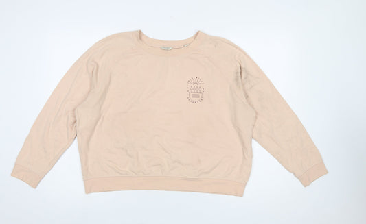 Womens UK Size 14 Jack Wills Beige Pullover Sweatshirt