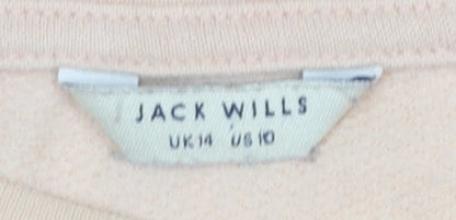 Womens UK Size 14 Jack Wills Beige Pullover Sweatshirt