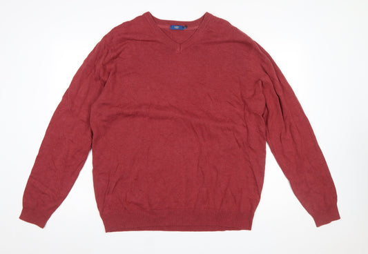 Mens UK Size XL Cotton Traders Red Pullover Jumper