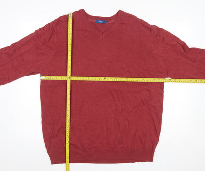Mens UK Size XL Cotton Traders Red Pullover Jumper