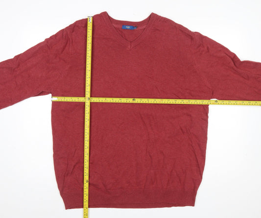 Mens UK Size XL Cotton Traders Red Pullover Jumper