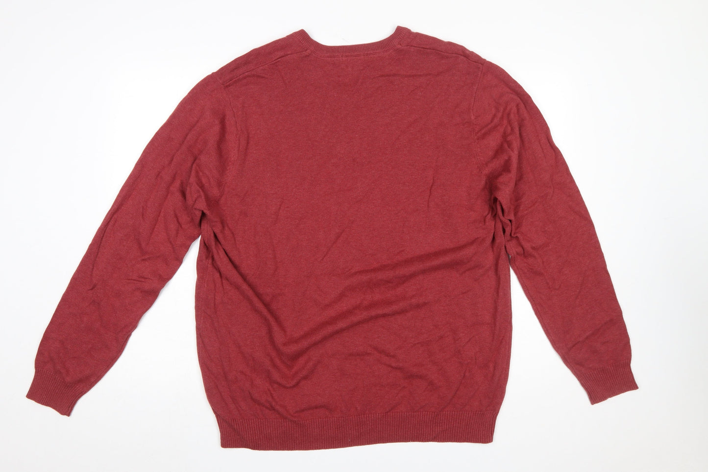 Mens UK Size XL Cotton Traders Red Pullover Jumper