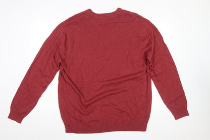 Mens UK Size XL Cotton Traders Red Pullover Jumper