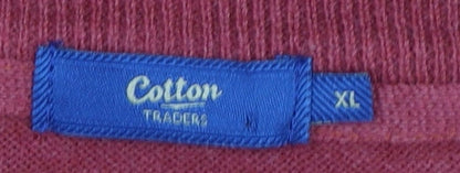Mens UK Size XL Cotton Traders Red Pullover Jumper