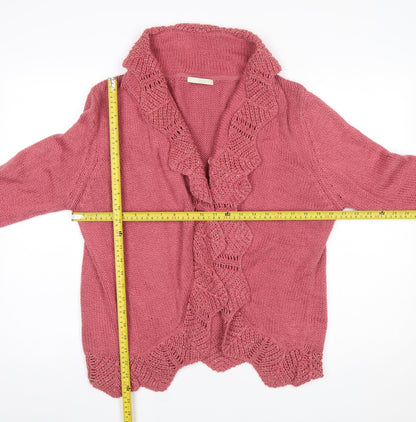 Marks and Spencer Women's Pink Knit Cardigan UK 18 Long Sleeve