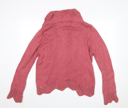 Marks and Spencer Women's Pink Knit Cardigan UK 18 Long Sleeve