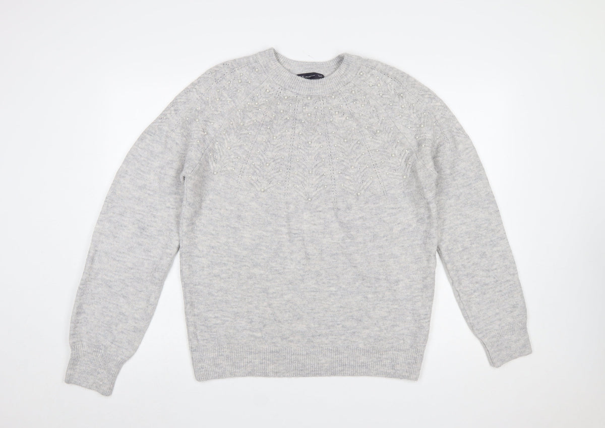 Womens UK Size M Marks and Spencer Grey Pullover Jumper