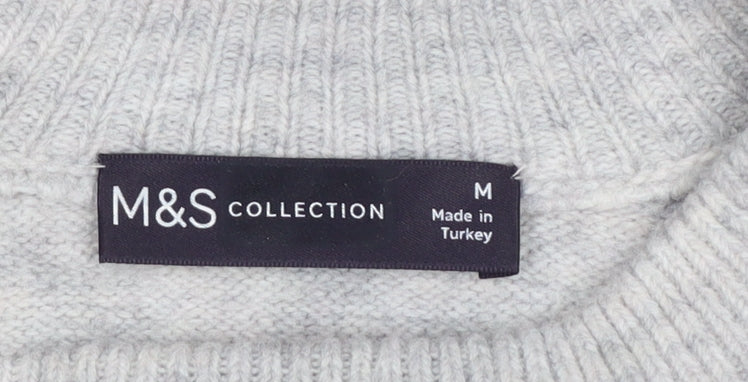 Womens UK Size M Marks and Spencer Grey Pullover Jumper