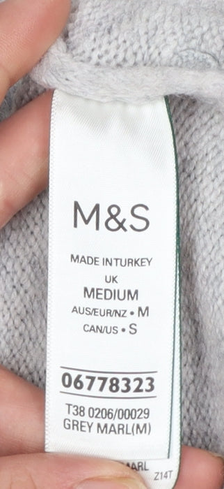 Womens UK Size M Marks and Spencer Grey Pullover Jumper