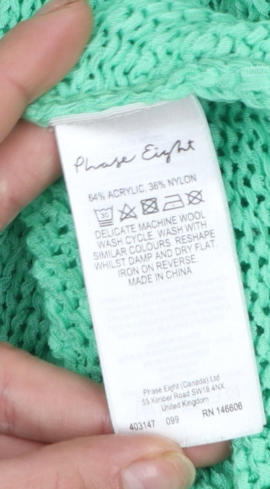 Womens UK Size L Phase Eight Green Pullover Jumper