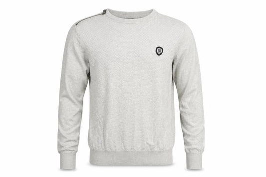 883 Police Men's Grey Cotton Crew Neck Pullover Jumper Medium