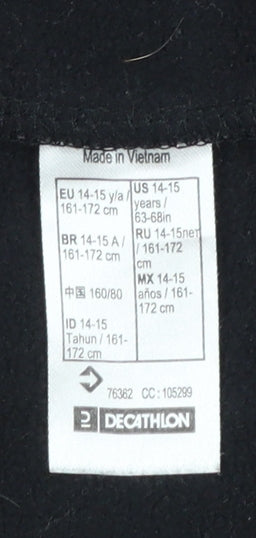 Boys UK Size 14-15 Years Quechua Black Soft Shell