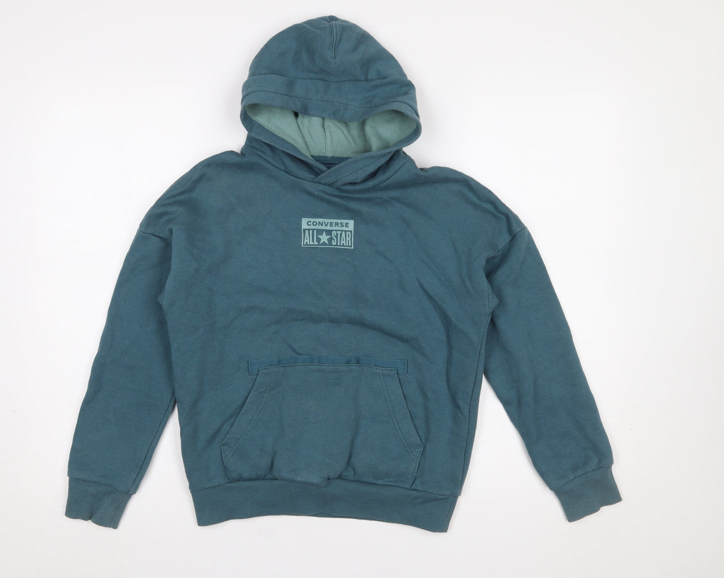 Converse Boys Blue Pullover Hoodie M 10-12 Years Cotton Blend All Star Logo
