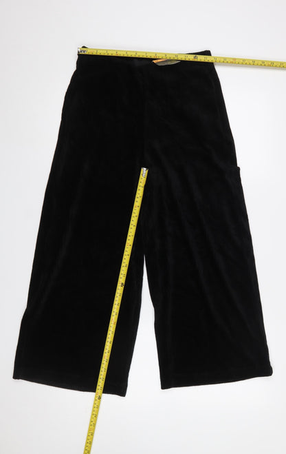 Womens UK Size 10 Marks and Spencer Regular Fit Cropped Black Trousers