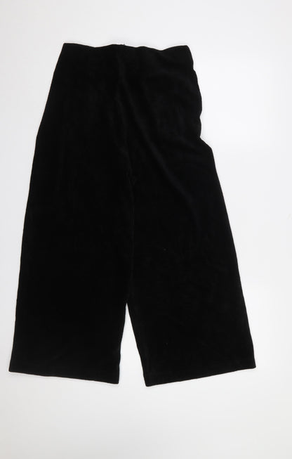 Womens UK Size 10 Marks and Spencer Regular Fit Cropped Black Trousers