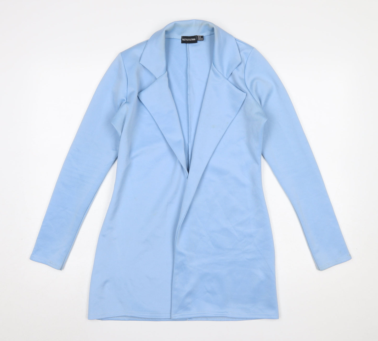 PrettyLittleThing Women Blue Longline Blazer Jacket Size 8