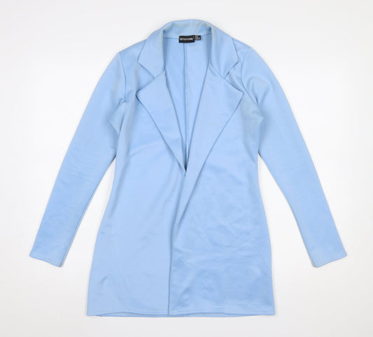 PrettyLittleThing Women Blue Longline Blazer Jacket Size 8