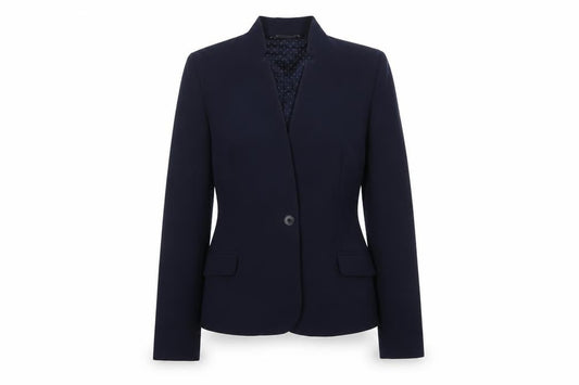 Jigsaw Women's Blue Wool Blend Tailored Blazer UK 10