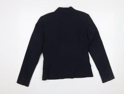 Jigsaw Women's Blue Wool Blend Tailored Blazer UK 10