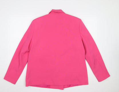 Tu Woman Pink Double-Breasted Blazer Size 14 Regular Fit