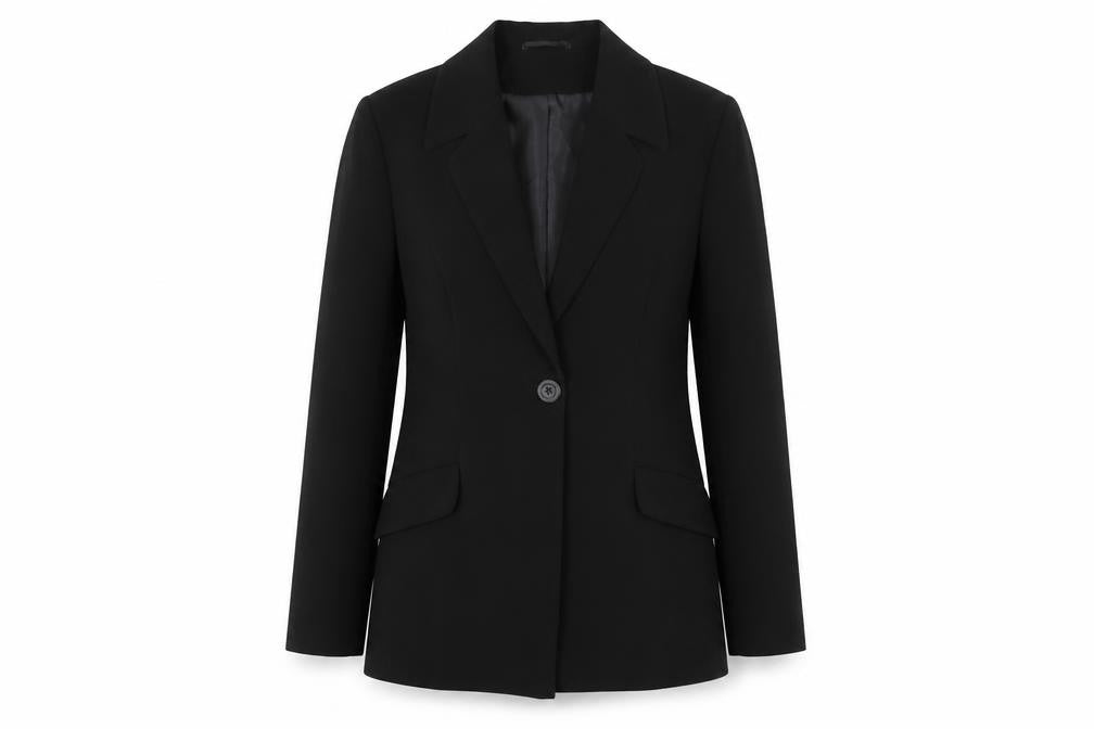 Dorothy Perkins Petites Black Single-Breasted Blazer UK 8