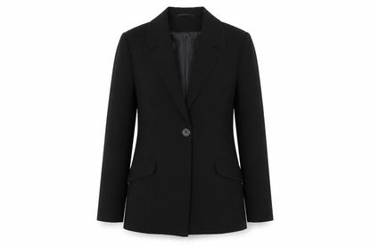Dorothy Perkins Petites Black Single-Breasted Blazer UK 8