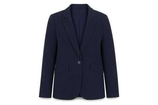 Marks and Spencer Women's Blue UK 12 Regular Fit Tailored Blazer