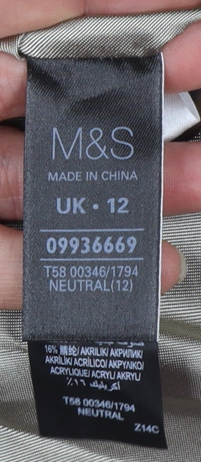 Womens UK Size 12 Marks and Spencer Regular Multicoloured Suit Jacket