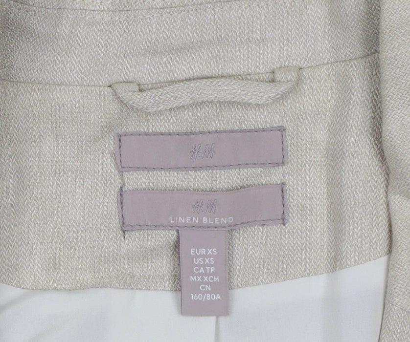Womens UK Size XS H&M Regular Beige Blazer