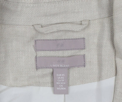 Womens UK Size XS H&M Regular Beige Blazer