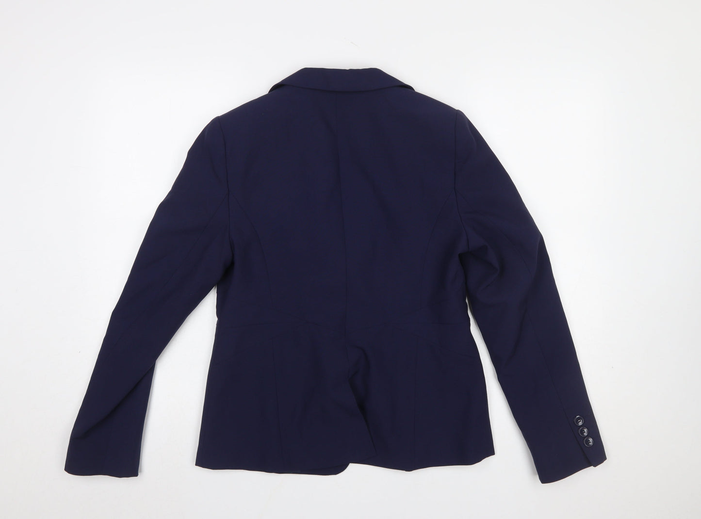 BHS Women French Blue Size 12 Polyester Single-Breasted Blazer