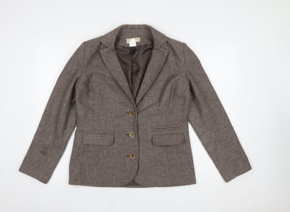 Womens UK Size 12 Daxon Regular Brown Blazer