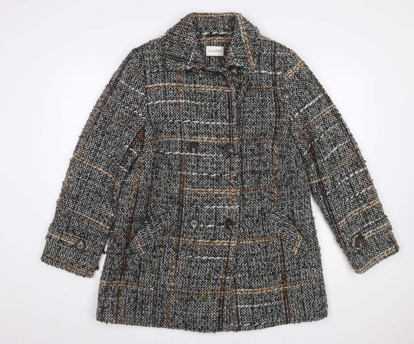 Womens UK Size 14 Marks and Spencer Grey Pea Coat