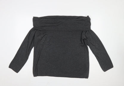 Marks and Spencer Women’s Grey Off Shoulder Long Sleeve Jumper Size 20